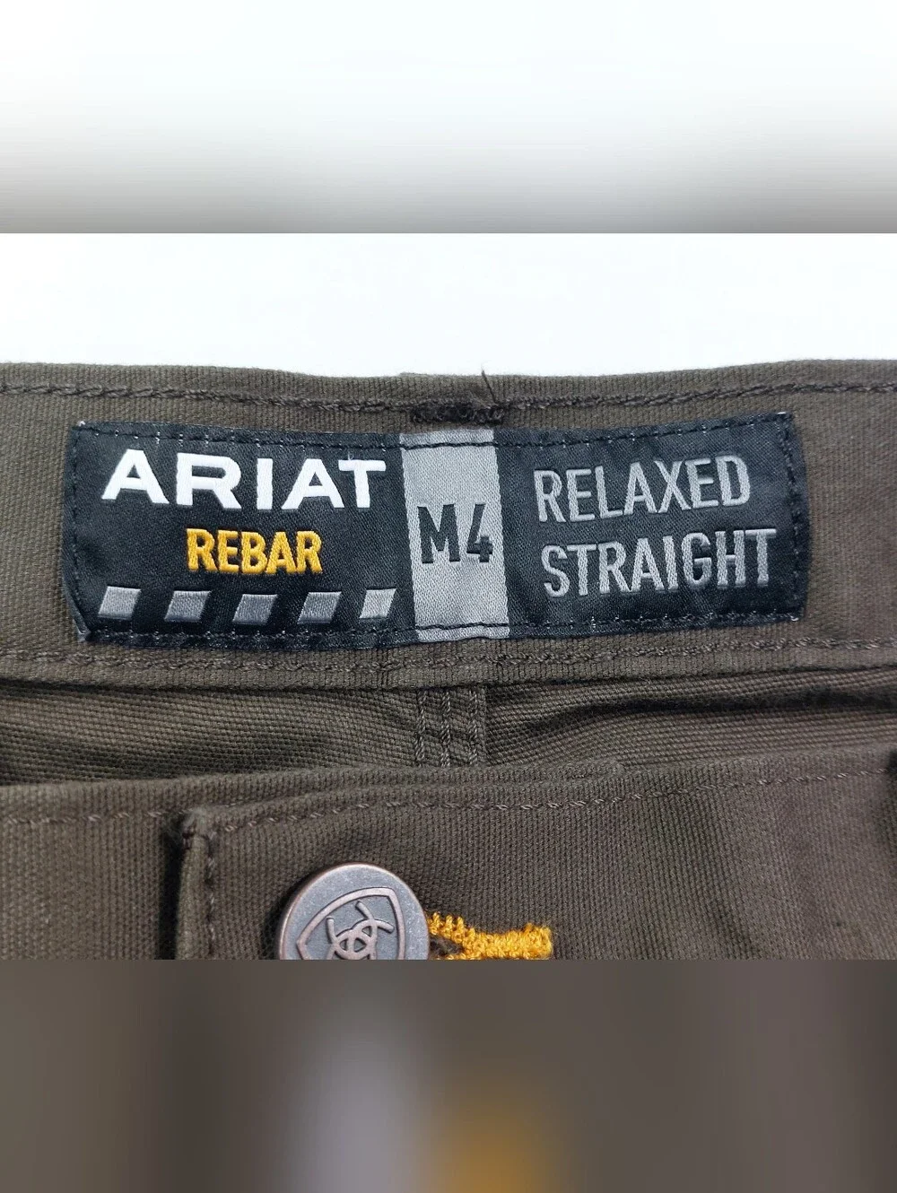 Ariat Rebar M4 DuraStretch Pant Mens 38x30 (39x30) Relaxed Straight Brown NWT